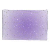 Kleine gouden harten Paarse ombre Kussensloop (Achterkant-Links)