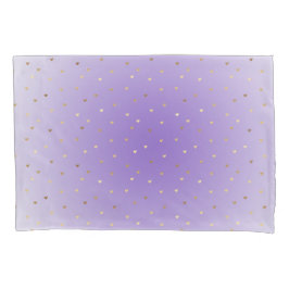 Kleine gouden harten Paarse ombre Kussensloop