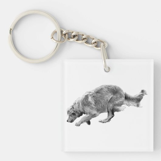 Kleine Gouden in Beweging Sleutelhanger (voorkant)