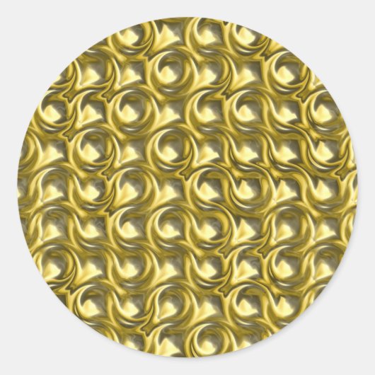 Kleine gouden winkels ronde sticker (Voorkant)