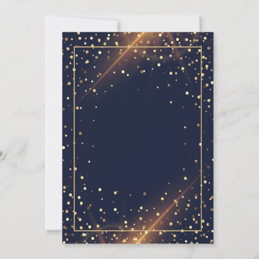 Kleine goudkleurige glitter-gradkap, Stippen, mari Kaart (Achterkant)