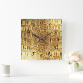 Kleine goudlegator krokodil Huidwand Klok (Huis)