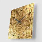 Kleine goudlegator krokodil Huidwand Klok (Hoek)