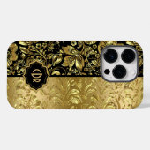 Kleine goudmaskers op zwarte achtergrond Case-Mate iPhone case (Achterkant (horizontaal))