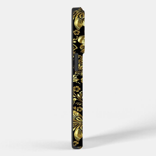 Kleine goudmaskers op zwarte achtergrond Case-Mate iPhone case (Achterkant / Rechts)