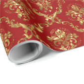 Kleine goudschade boven op de standaard Bourgogne Cadeaupapier (Rol Hoek)