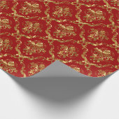 Kleine goudschade boven op de standaard Bourgogne Cadeaupapier (Hoek)