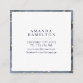 Kleine goudster met touwtjes vierkante visitekaartje (Achterkant)