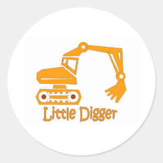 kleine graafmachine ronde sticker