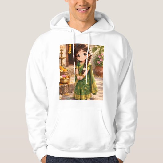 Kleine Grace in het groen Hoodie (Voorkant)