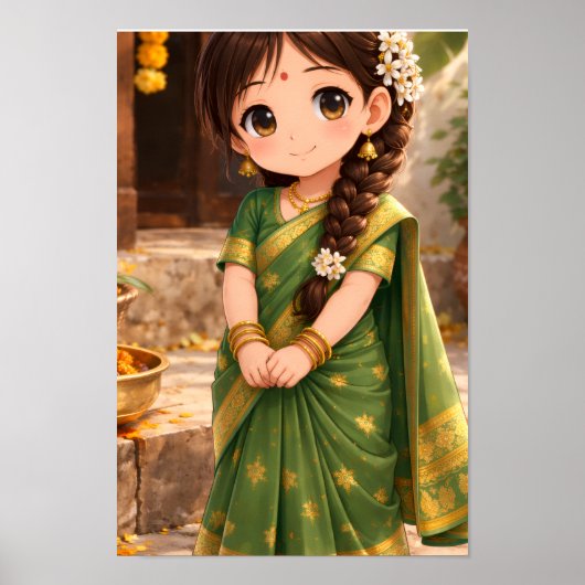 Kleine Grace in het groen Poster (Voorkant)