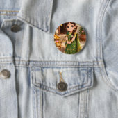 Kleine Grace in het groen Ronde Button 5,7 Cm (In situ)