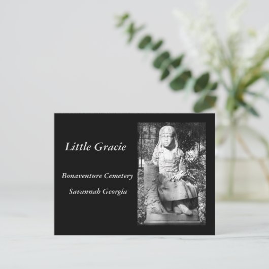 Kleine Gracie op de Bonaventure Begraafplaats Briefkaart (Staand voorkant)