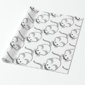 Kleine grafische muizen cadeaupapier (Uitgerold)