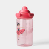 Kleine grapefruit Happy Ballerina gepersonaliseerd Waterfles (Achterkant)