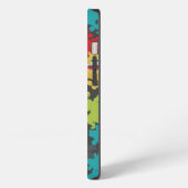 Kleine grappige moppige monsters iPhone hoesje (Linkerkant)