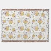 Kleine grappige teek bug en laat naadloos patroon deken (Voorkant)