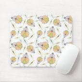 Kleine grappige teek bug en laat naadloos patroon muismat (Met muis)