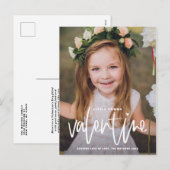 Kleine Grappige Valentijn Hand Geletterde Foto Feestdagenkaart (Voorkant / Achterkant)