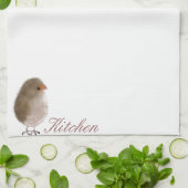 Kleine grappige vogel theedoek (Gevouwen)