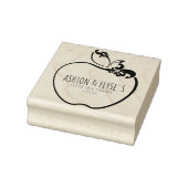 kleine gratis bibliotheek bloeiend appelstempel rubberstempel (Stempel)