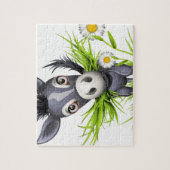 Kleine grijze ezel legpuzzel (Verticaal)