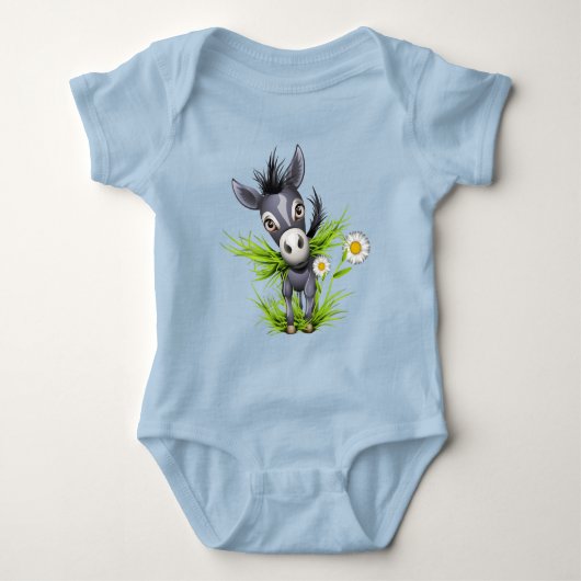 Kleine grijze ezel romper (Voorkant)