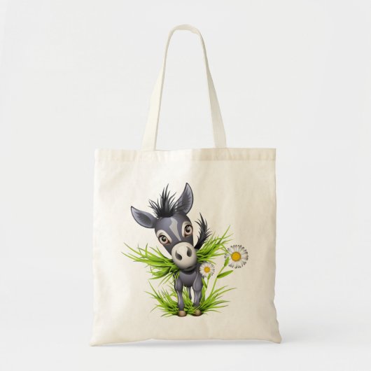 Kleine grijze ezel tote bag (Voorkant)