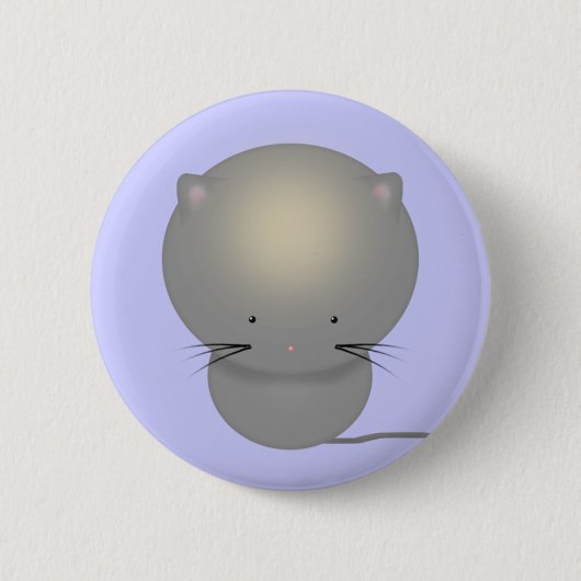 Kleine Grijze Kitten Speldje (Voorkant)