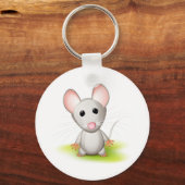 Kleine grijze muis sleutelhanger (Voorkant)