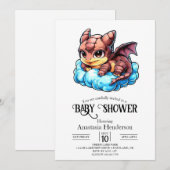 Kleine grillige digitale draak Baby shower Kaart (Voorkant / Achterkant)