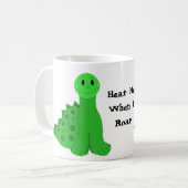 Kleine Groene Dinosaurussen Koffiemok (Voorkant links)