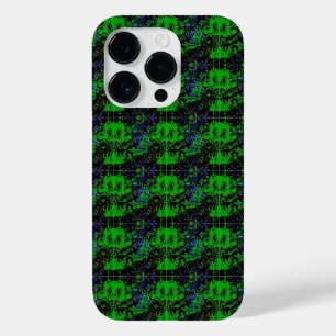 Kleine groene duivel - Abstract patroon in Retrolo Case-Mate iPhone 14 Pro Hoesje