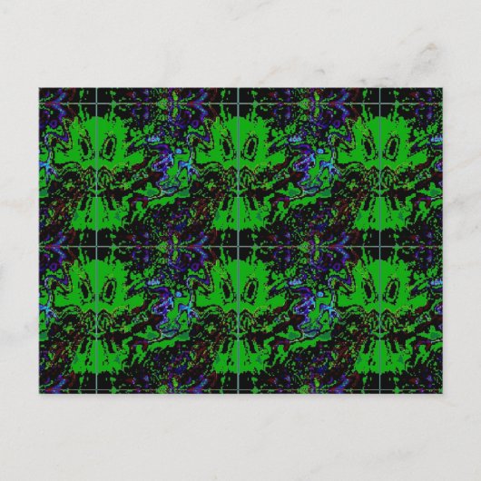 Kleine groene duivel briefkaart (Voorkant)