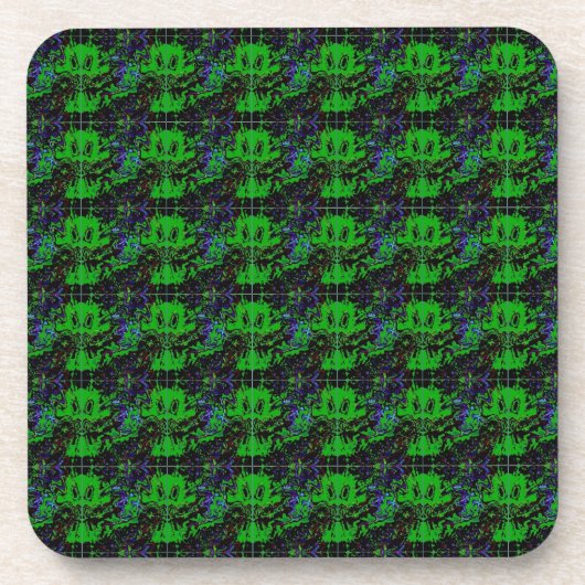 Kleine groene duivel onderzetter (Voorkant)