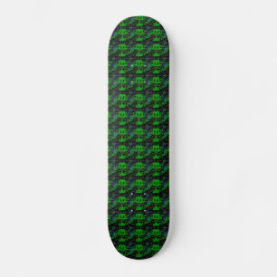 Kleine groene duivel persoonlijk skateboard