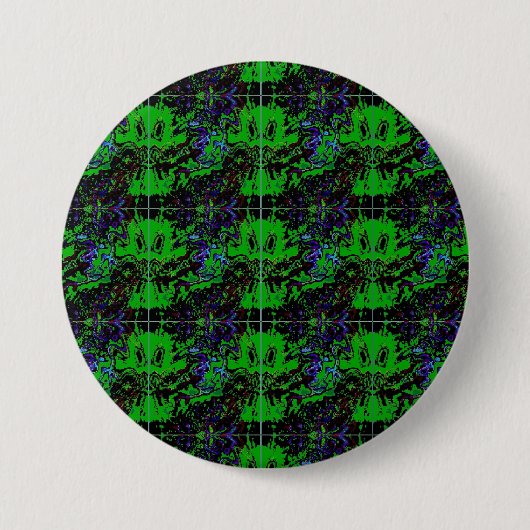 Kleine groene duivel ronde button 7,6 cm (Voorkant)