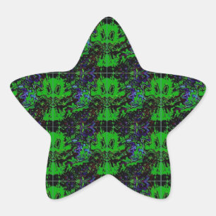 Kleine groene duivel ster sticker