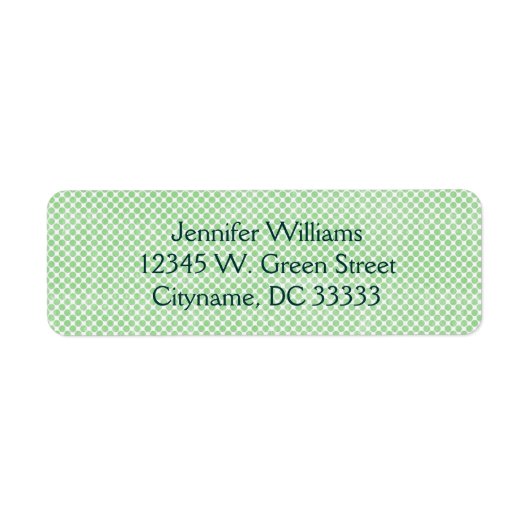  Kleine Groene en Witte Gepersonaliseerde Stippen Etiket (Voorkant)