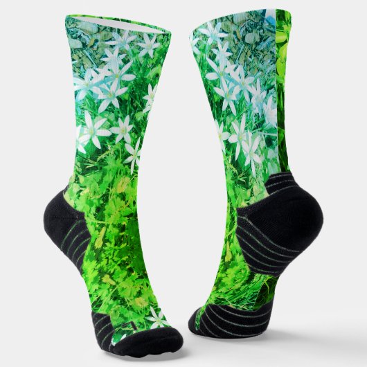 Kleine groene en witte sokken (Gebogen)