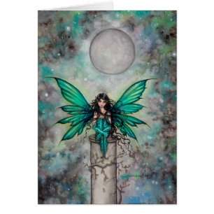 Kleine Groene Fee Gotische Fee Fantasie Kunst