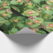 Kleine groene flora cadeaupapier (Hoek)