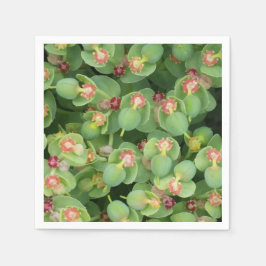 Kleine groene flora servetten