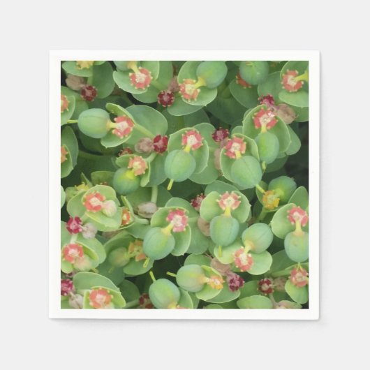 Kleine groene flora servetten (Voorkant)