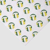 kleine groene gouden volleybalpatroon tissuepapier (Detail)