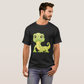 Kleine Groene Hagedis Iguana Reptielen T-shirt (Voorkant volledig)
