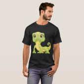Kleine groene hagedis Iguana Reptielen T-shirt (Voorkant volledig)