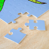 kleine groene hagedis legpuzzel (Zijkant)