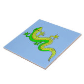 kleine groene hagedis tegeltje (Zijkant)