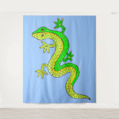 kleine groene hagedis wandkleed (Voorkant)